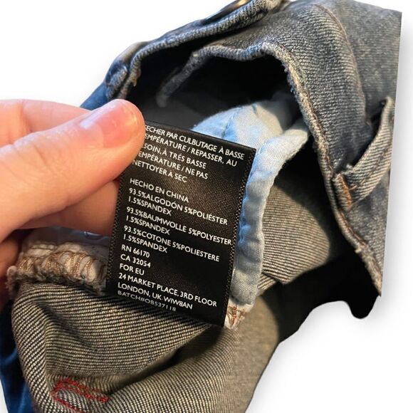 CROP HIGH RISE DISTRESSED SKINNY JEANS - Picture 13 of 14